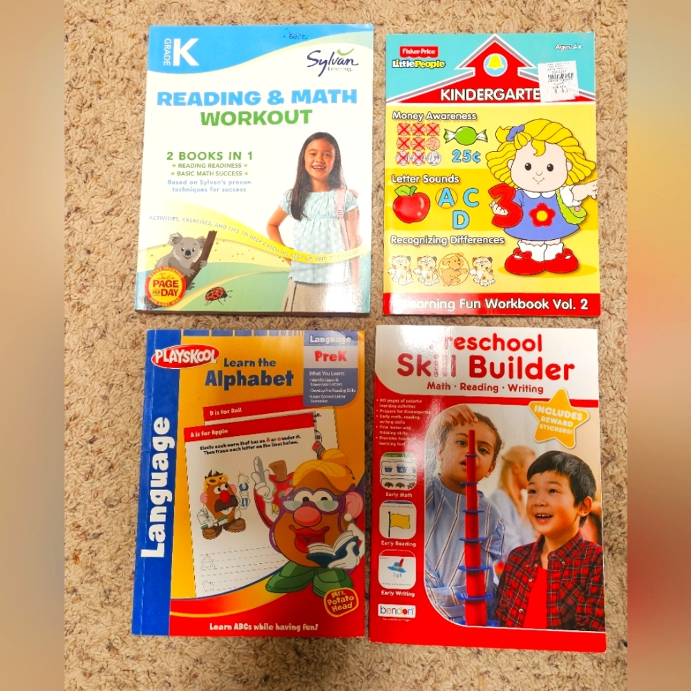 School workbooks pre K and K